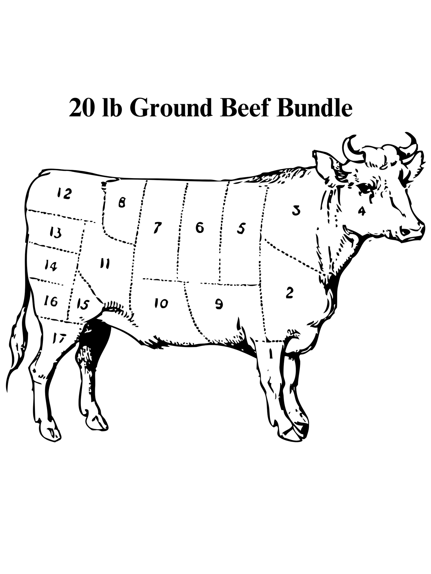 20 lb ground beef box